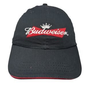 Budweiser Strapback Baseball Cap Black One Size Adjustable Official Product